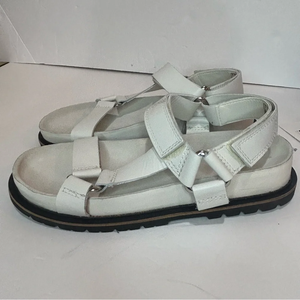 Clarks Womens Orianna Sporty White Leather Sandal - Picture 4 of 6